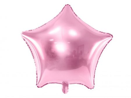ballon mylar etoile rose clair 48cm 