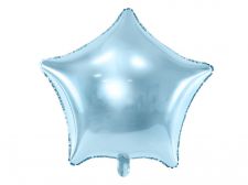 Ballon Mylar étoile bleu ciel perlé