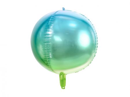 ballon mylar boule ombre bleu vert 