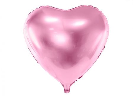 ballon coeur mylar rose 61cm 