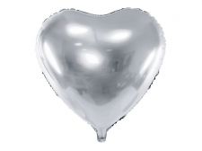 ballon coeur mylar argent 61cm 