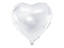 ballon coeur mylar blanc 61cm 