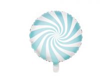 ballon mylar bonbon bleu 45cm 