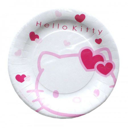 10 assiettes en carton hello kitty 