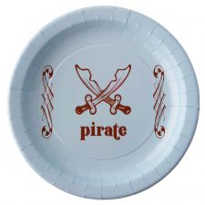 assiette pirate bleu 3947 