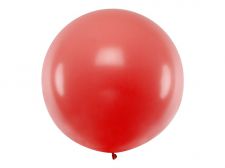 ballon geant rouge pastel rond 