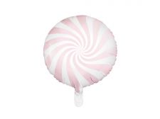 ballon aluminium bonbon rose clair 