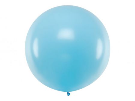 ballon geant bleu ciel pastel rond 
