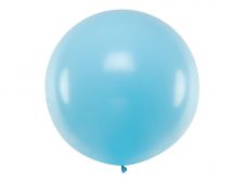 ballon geant bleu ciel pastel rond 