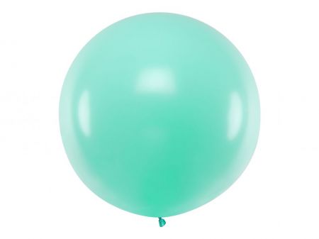 ballon rond geant menthe metallise 
