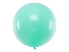 ballon rond geant menthe metallise 