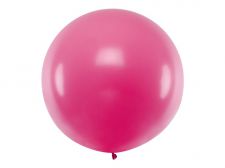 ballon rond geant fuschia pastel 
