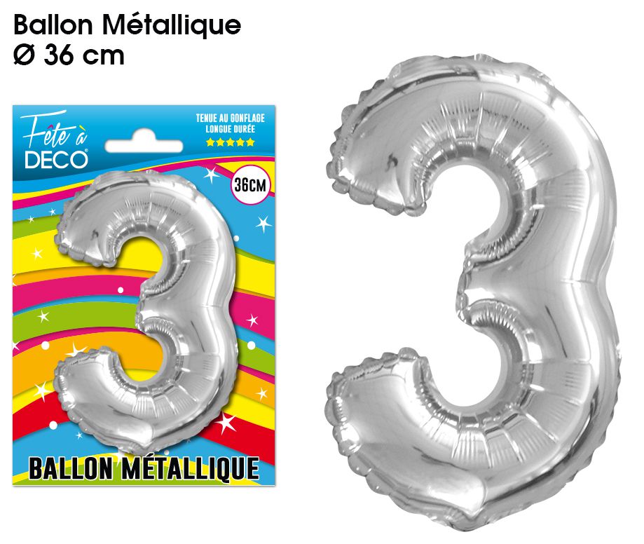 Ballon Aluminium Argent Joyeux Anniversaire