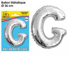 ballon lettre g argent 36 cm 