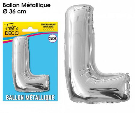 ballon lettre l argent 36 cm 