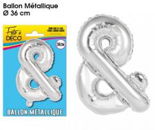 ballon lettre et argent 36 cm 