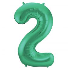 ballon chiffre 2 vert geant 