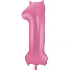 ballon chiffre 1 rose geant 