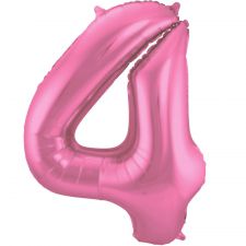 ballon chiffre 4 rose geant 