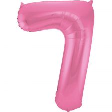 ballon chiffre 7 rose geant 