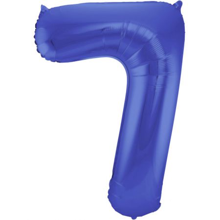 ballon chiffre 7 bleu geant 