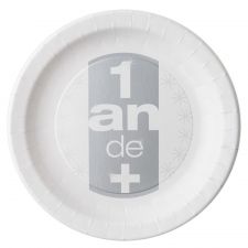 assiette jetable 1 an de plus anniversaire 