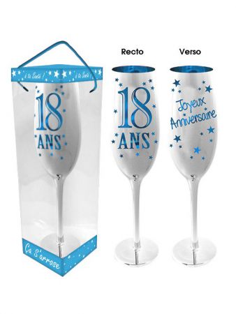 flute a champagne 18 ans bleu 