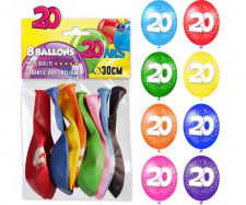 ballon 20 ans multicolore  