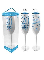 flute champagne 20 ans bleu 