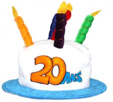 chapeau anniversaire 20 ans 