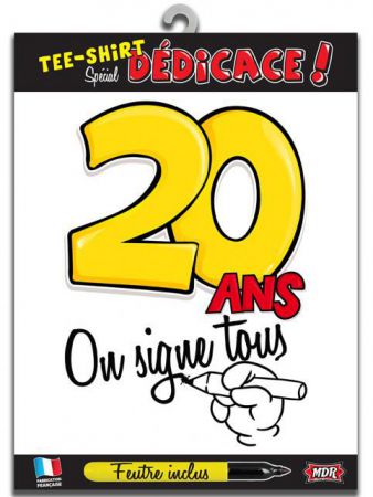 t shirt 20 ans dedicace 