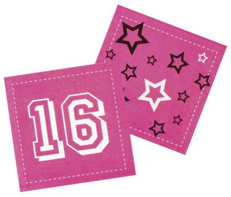 serviette anniversaire 16 ans 