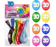 ballon 30 ans multicolore 