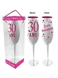 flute a champagne 30 ans rose 