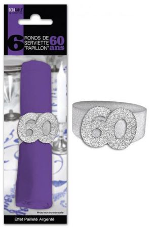 rond de serviette 60 ans 