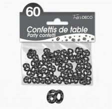confettis de table 60 ans noir 