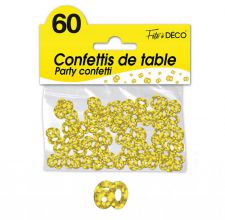 confettis de table 60 ans or 